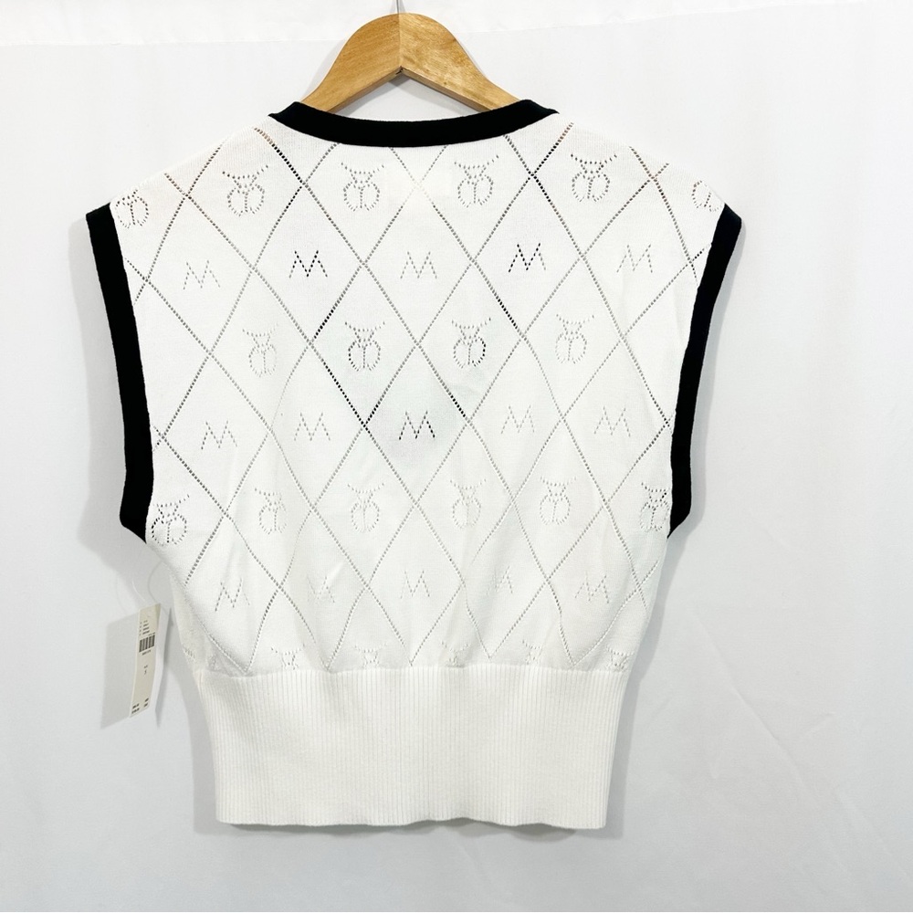 NWT Anthropologie Violette Icon Logo Knit Sweater Vest Top - Picture 7 of 13